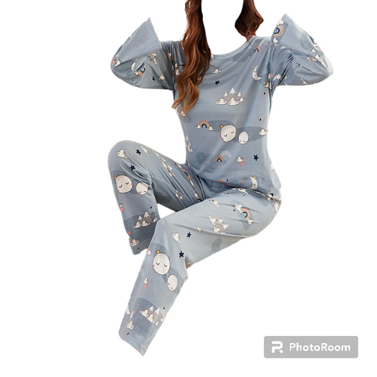 Women's Pajama Pants Home Clothes Autumn Winter Long Sleeve Tops Sleepwear Heart Shaped Letter Printing Loungewear Pyjama Pj Set