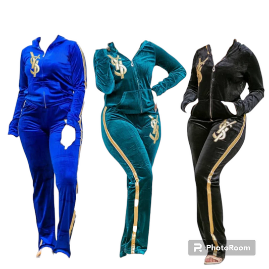 XL-5XL Velvet Clothes For Women Two Piece Sets Tops + Pants Suits Matching Set Letter embroidery Tracksuit Set  4XL 3XL 5XL 2023