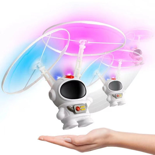 Creative Mini Astronaut Drone Cartoon Spaceman Flying Robot Toys with USB Charging Hand Control Helicopter Kids Gift