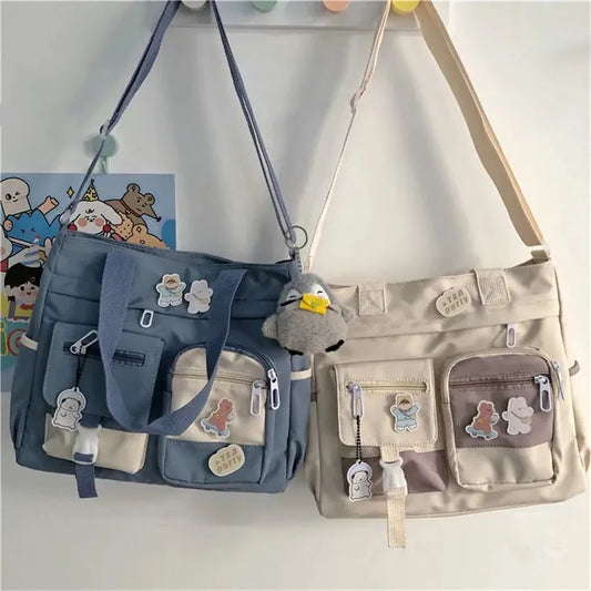 Waterproof Canvas Women Handbags Shoulder Bag Nylon Ladies Messenger Bag Oxford Crossbody Bags Tote Book Bags for Girls Satchels