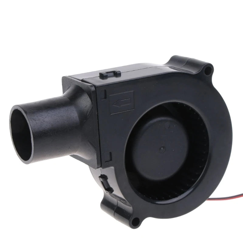 BBQ Fan Cooling 7530 Air Blower for DC12V 1.5A Brushless 2Pin Connector 2500R Fans 75x75x30mm with Air Duct 87HA