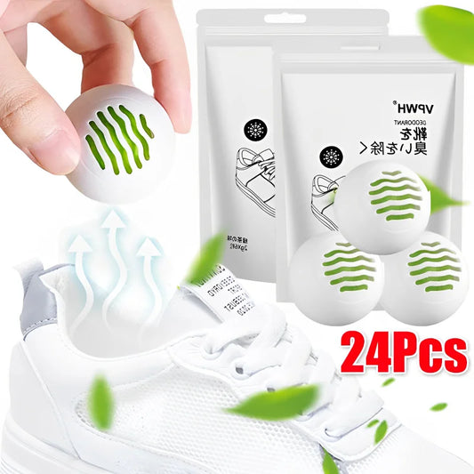 24/1Pcs Deodorizer Balls Sneaker Perfume Balls for Shoe Gym Bag Locker and Cars Deodorizer Neutralizing Odor Shoe Freshener Ball