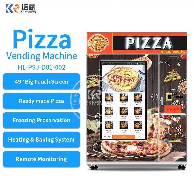 Hot Pizza Vending Machine With Heating And Baking System Pizza Vending Machine Automatic