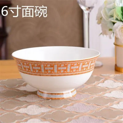 European light luxury high-end tableware set, Western food plate, rice bowl, soup pot, coffee set, housewarming, wedding gift