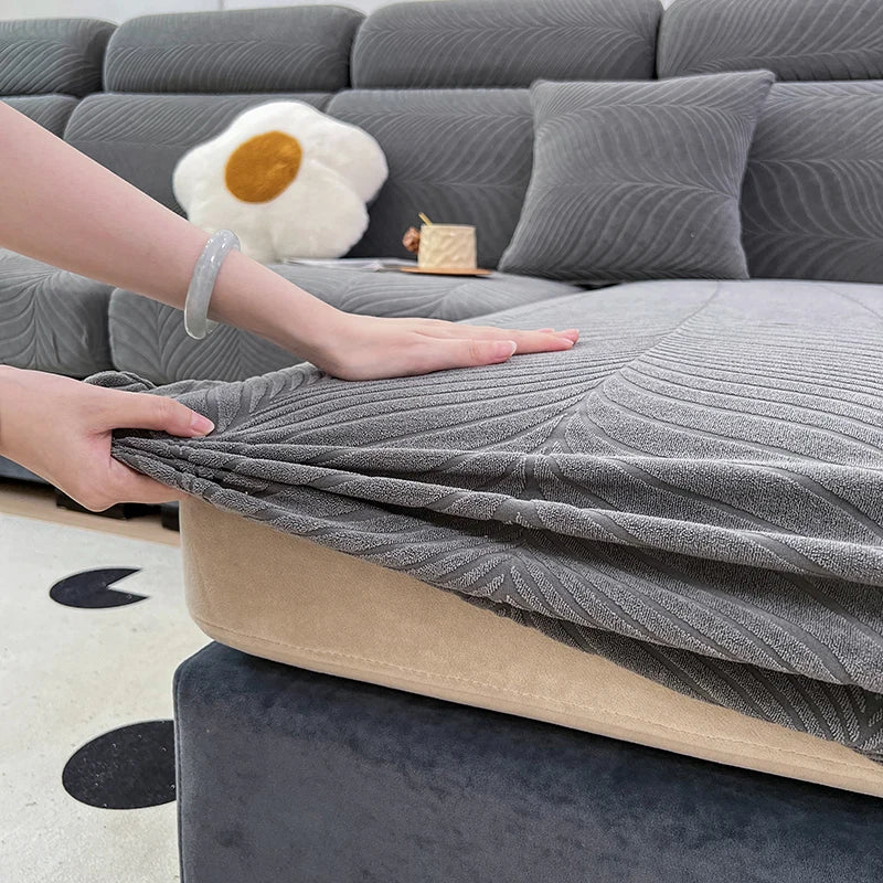 Waterproof Sofa Cushion Covers Jacquard Elastic Sofa Seat Cover Spandex Anti-dust Sofa Cushion Couch Cover for Living Room Hotel