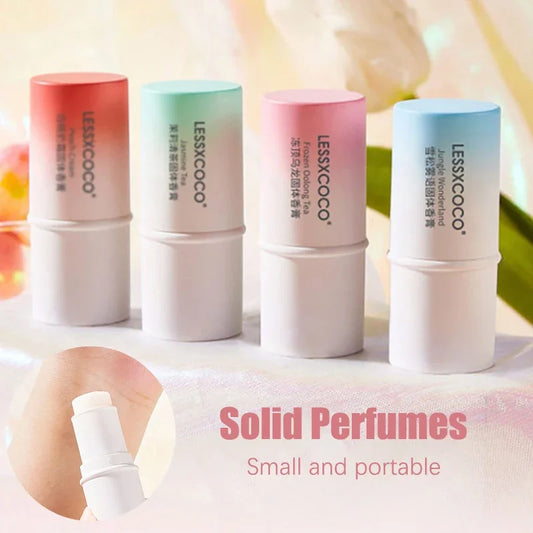 Fruit Flavor Woman's Perfumes Stick Deodorants Body Aroma Long-lasting Fragrances Ointment Portable and Easy To Use Solid Balm