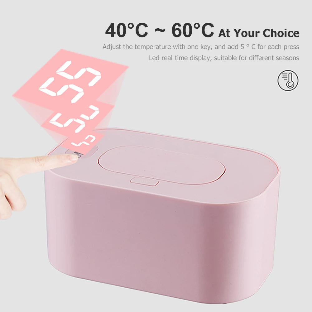 Baby Wipes Warmer Heater Wet Towels Dispenser Napkin Heating Box Home/Car Use Mini Wipe Warmer Case Disinfecting Wipes Machine