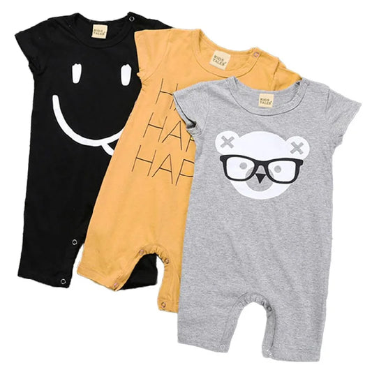 Overalls For Baby Girl Summer Cotton Short Sleeve Jumpsuit Boy 0 To 3 6 12 24 Months Bodysuits & One-pieces Infant Onesie Romper