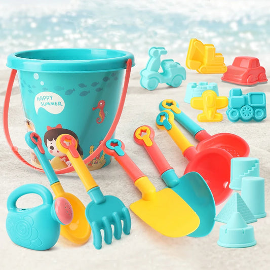 Beach Toys for Kids Sand Set 18PCS Sand Bucket Beach Shovel Toys for Toddlers Summer Beach Game Children Toys Water Play Tools