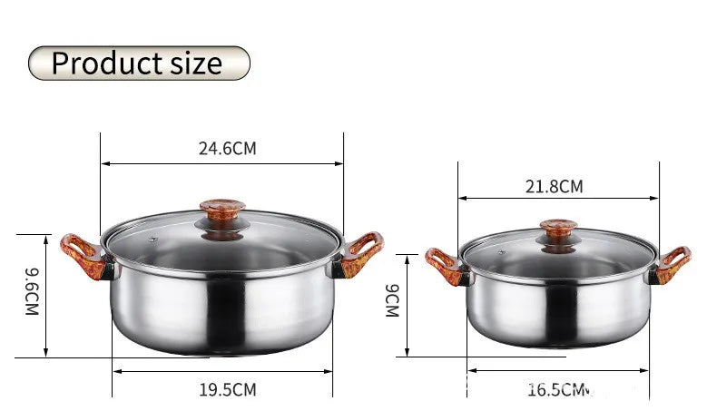 Stainless Steel Stockpot 12-piece set cookware