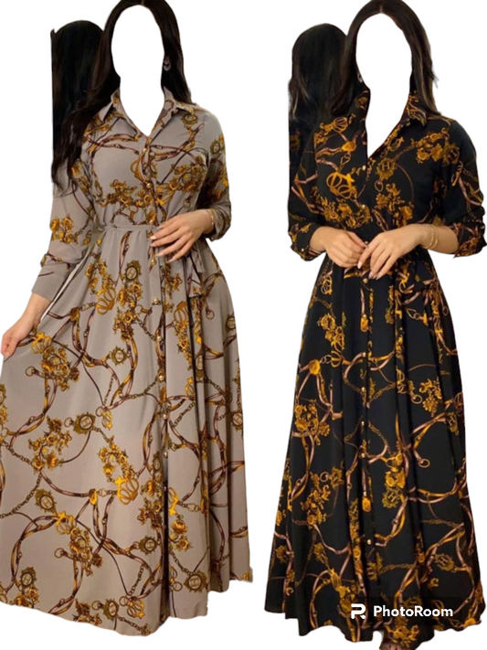 Muslim Abaya Dress Women Ramadan Print Shirt Dresses Autumn  Turkey Islamic Vestidos Elegant India Moroccan Kaftan Arab