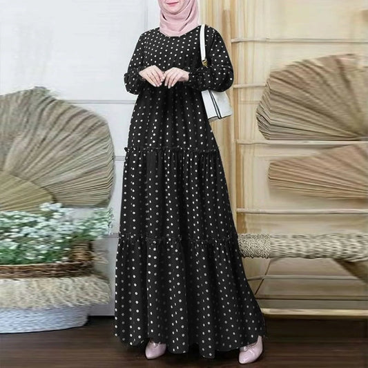 2023 Muslim Dress Female Long Sleeves Islamic Prayer Clothes Gowns for Women for Party Solid Robe Traditional Festival Clothes
