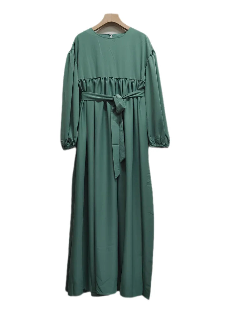Autumn and winter new style of Muslim full-color robe dress gown